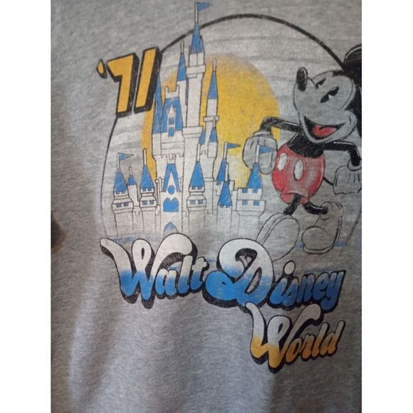 Disney Parks Women's Size M‎ Gray Walt Disney World '71 Retro Hoodie Sweatshirt - Picture 2 of 5
